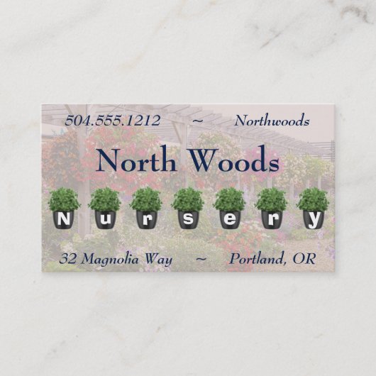 ビジネスの成長 名刺 (正面)