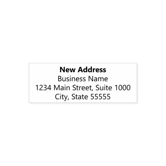 ビジネスの新しい住所の移動アナウンステンプレート セルフインキングスタンプ (デザイン)
