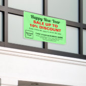 ビジネスの新年の販売ライトグリーン長方形 横断幕 (ビルの外側)