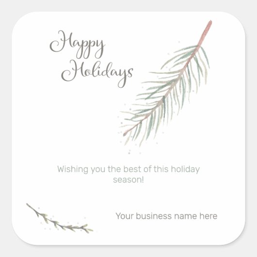 ビジネスの最高の休みを祈る スクエアシール (正面)