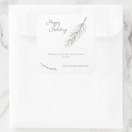 ビジネスの最高の休みを祈る スクエアシール (バッグ)