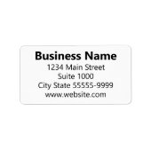 ビジネスの白黒の基本住所 ラベル (正面)