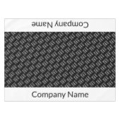 ビジネスの白黒ロゴパターンの会社名 テーブルクロス (正面(横))