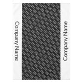 ビジネスの白黒ロゴパターンの会社名 テーブルクロス (正面)