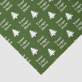 ビジネスの緑と白のクリスマスツリーあなたのロゴ 薄葉紙 (詳細)