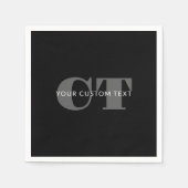 ビジネスはっきりしたまたは誕生日の編集可能文字 スタンダードカクテルナプキン (正面)