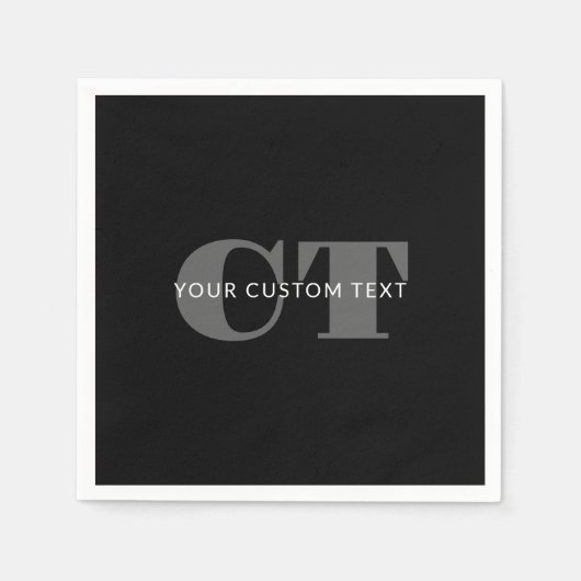 ビジネスはっきりしたまたは誕生日の編集可能文字 スタンダードカクテルナプキン (正面)