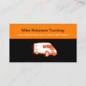 ビジネスはっきりしたカードの移動とトラック 名刺 (正面)