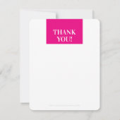 ビジネスは明るいピンクモダンクをはっきりしたありがとう サンキューカード (裏面)