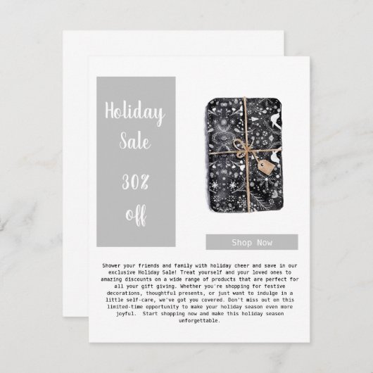 ビジネスへようこそ電子メールリストのプロモーション 案内状 (正面/裏面)