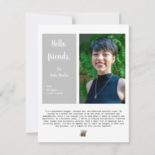 ビジネスへようこそ電子メールリストのプロモーション 案内状 (正面)