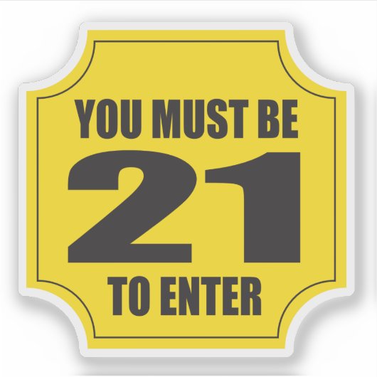 ビジネスまたはイベントを入力するには21人が必要 シール (正面)