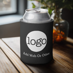 ビジネスまたはオフィスの基本ロゴのプロモーションブラック 缶クーラー