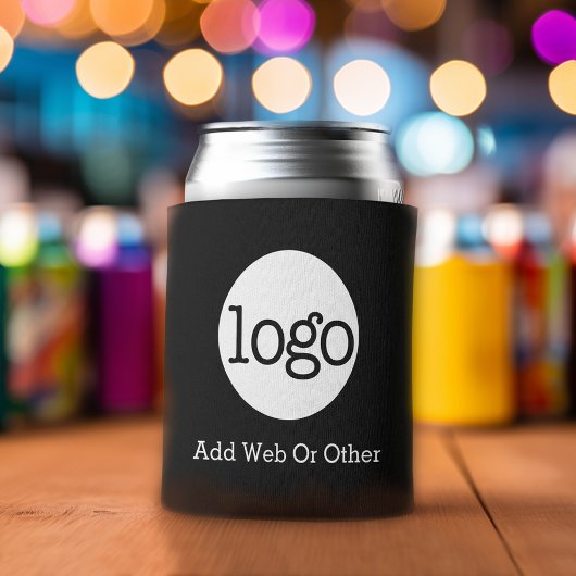 ビジネスまたはオフィスの基本ロゴのプロモーションブラック 缶クーラー