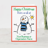 ビジネスまたは団体や組織会社のクリスマス カード (正面)