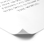 ビジネスやる気を起こさせる引用文ピンクローズユーカリ ポスター (角)