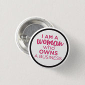 ビジネスを所有する女性 缶バッジ (正面&裏面)