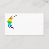 ビジネスを絵を描くための虹ペイントブラシロゴカード 名刺 (正面)