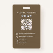 ビジネスアイスクリームQRコード写真テンプレート バッジ (裏面)