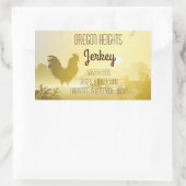 ビジネスアドレススティッカーサニーモーニングファーム数 長方形シール (バッグ)