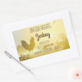 ビジネスアドレススティッカーサニーモーニングファーム数 長方形シール (封筒)