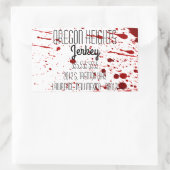 ビジネスアドレススティッカーズ(ばちゃばちゃ)跳ねるバンパイアG 長方形シール (バッグ)