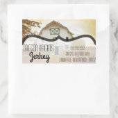 ビジネスアドレスステッカーズサンセットバーンドカントリー 長方形シール (バッグ)