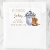 ビジネスアドレスステッカー夏の国の結婚式R 長方形シール (バッグ)