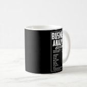 ビジネスアナリストの栄養事実 コーヒーマグカップ (正面右)