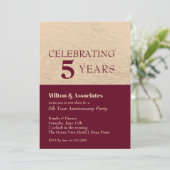 ビジネスアニバーガンディ金ゴールド 招待状 (スタンド正面)