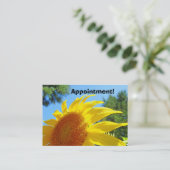 ビジネスアポイントメントリマインダーカードひまわり 予約カード (スタンド正面)
