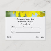 ビジネスアポイントメントリマインダーカードひまわり 予約カード (裏面)