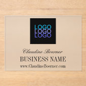 ビジネスアーティストクラフターロゴアクリ手頃カル アクリル招待状 (正面)