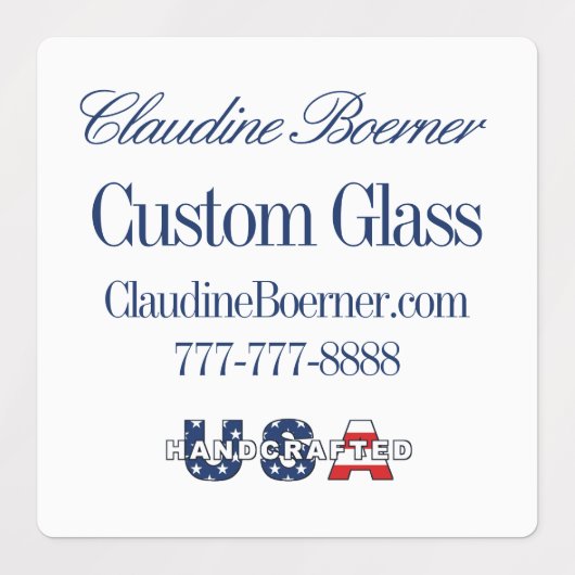 ビジネスアーティストクラフター防水広場 ラベル (デザイン1)