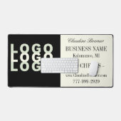 ビジネスアーティストCrafterロゴのキャッシュスタンドをアップロード デスクマット (キーボード&マウス)