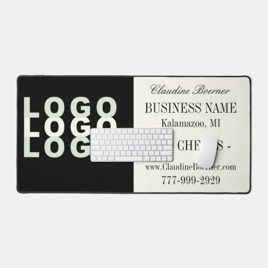 ビジネスアーティストCrafterロゴのキャッシュスタンドをアップロード デスクマット (キーボード&マウス)