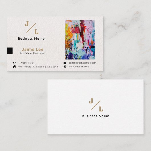 ビジネスアートギャラリー |ミニマモダンリスト 名刺 (正面/裏面)