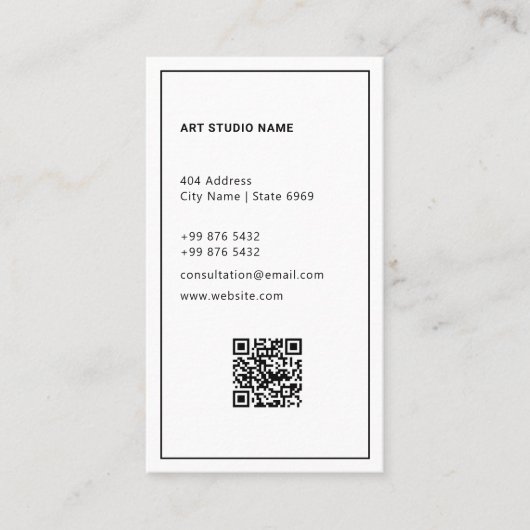 ビジネスアート抽象芸術 |ミニマルな名刺 名刺 (正面)