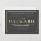 ビジネスアールデコソーリーホリデーパーティー招待状 招待状 (正面)