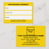 ビジネスイエローアポイントメントカード 予約カード (正面/裏面)