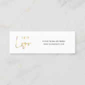 ビジネスイベントエレガント金ゴールドロゴドリンク伝票 スキニー名刺 (裏面)