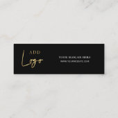 ビジネスイベントブラック&金ゴールドロゴドリンク券 スキニー名刺 (裏面)