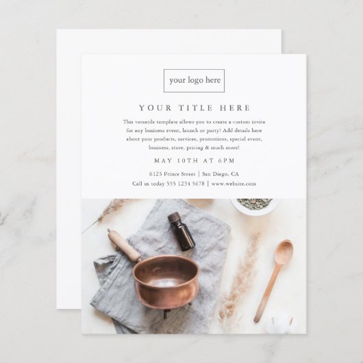 ビジネスイベントプロモミニマルプロフェッショナル写真 (正面/裏面)