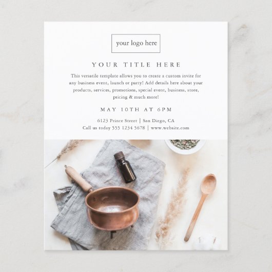 ビジネスイベントミニマルプロフェッショナル写真 チラシ (正面)