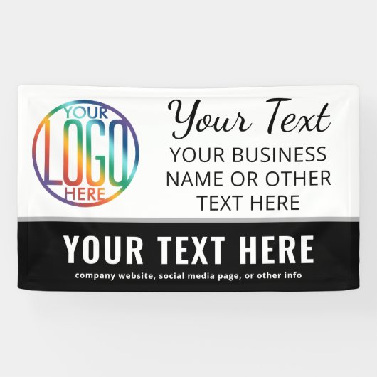 ビジネスイベントモダンプロフェッショナルロゴブランディング 横断幕 (横)