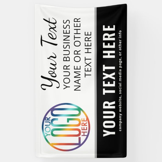 ビジネスイベントモダンプロフェッショナルロゴブランディング 横断幕 (縦)