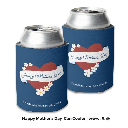 ビジネスイベント赤いハートハッピーマザーズデイ 缶クーラー