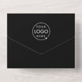 ビジネスイベント |ブラックミニマルモダンリストRSVP オールインワン招待状 (裏面)