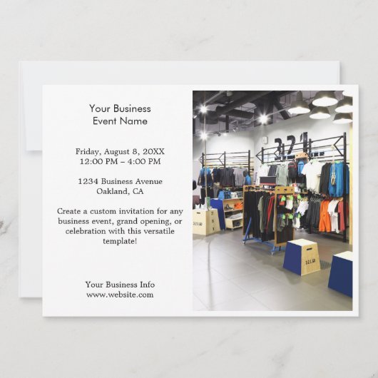 ビジネスイベント | ミニマルなプロフェッショナル写真 招待状 (正面)