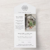 ビジネスイベント |ミニマルプロフェッショナル写真 オールインワン招待状 (内側)